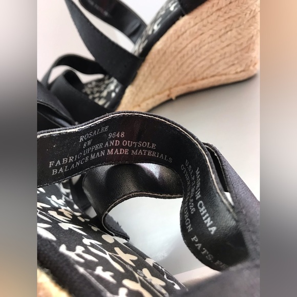 Cloudwalkers rosalee black espadrille wedge sandal - Picture 9 of 12